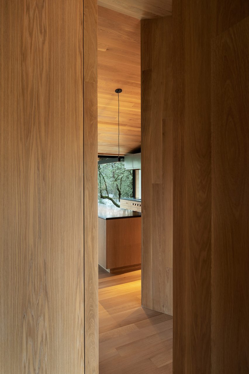 A view of the kitchen