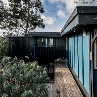 A self-build house in London with black cladding