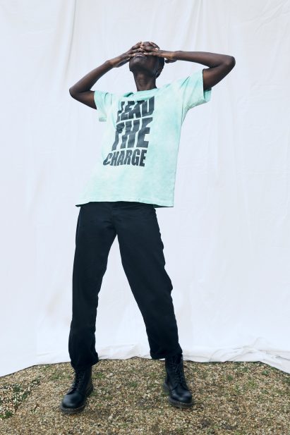Carbon-capturing slogan T-shirt by EgonLab and Post Carbon Lab in collaboration with DS Automobiles