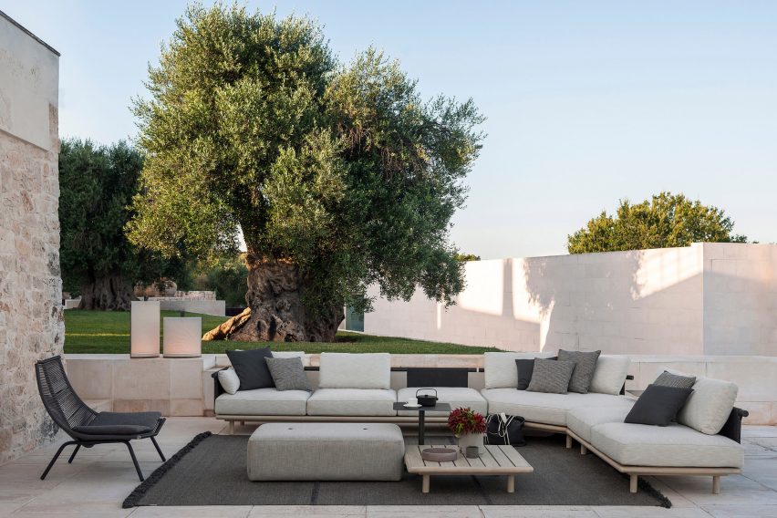 Eden sofa by RODA with teak base