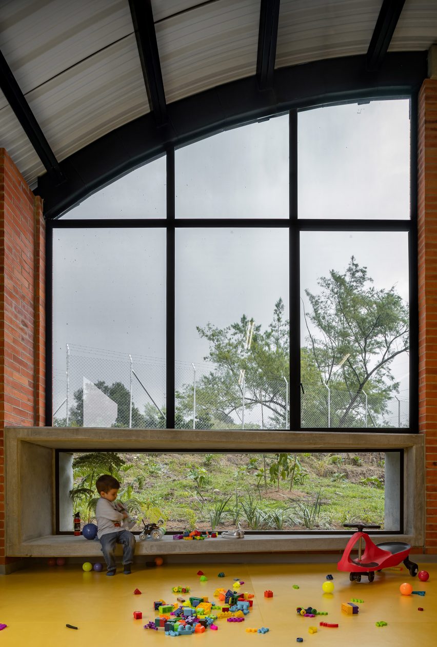 Large windows in El Povenir Children Center