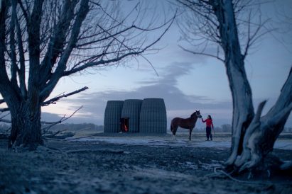 Hut in Colorado made of 3D-printed adobe