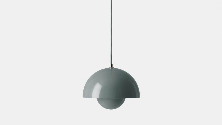 A steely blue pendant light by Verner Panton for &tradition