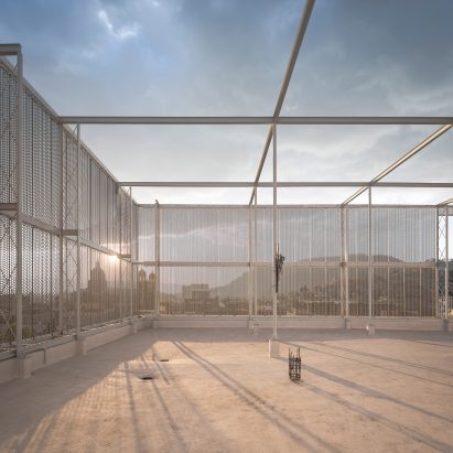 Rooftop park of car park and co-working space