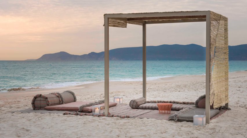 Garden Layers collection on the beach by Patricia Urquiola