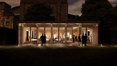 A visual of a garden events space