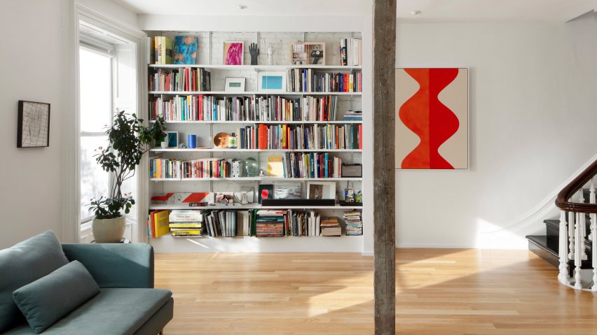 The live-work space is in a Brooklyn townhouse