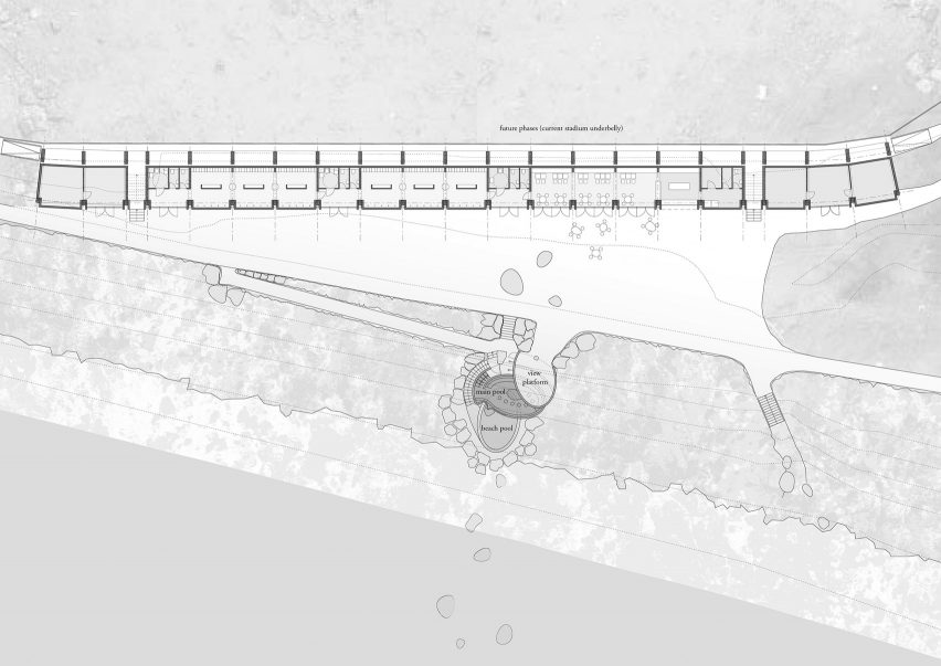 Guðlaug Baths by Basalt Architects site plan