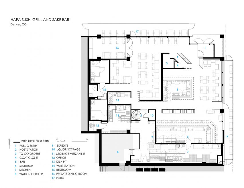 Main level floor plan