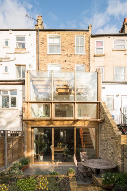 Rear elevation of Haringey Glazed Extension by Satish Jassal Architects