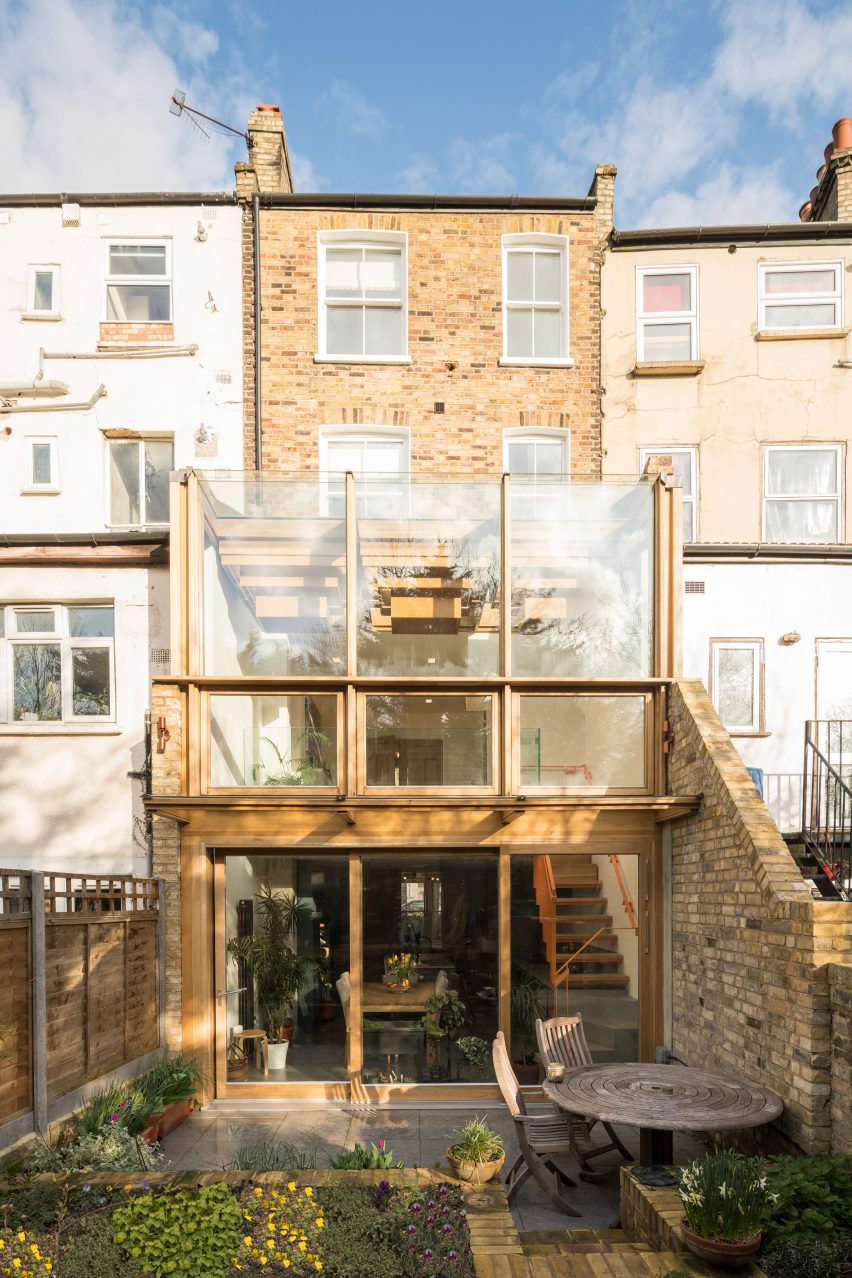 Rear elevation of Haringey Glazed Extension by Satish Jassal Architects