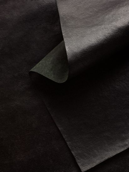 Reishi mycelium leather in black
