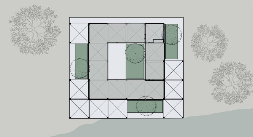 House of Four Gardens' floor plan