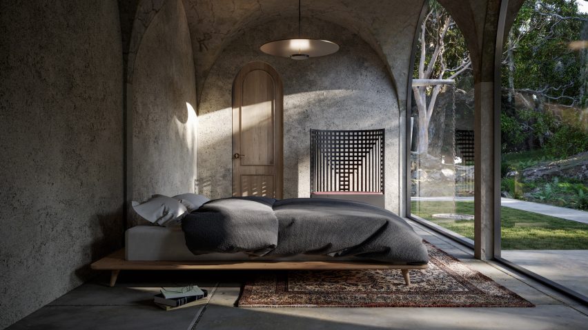 A sleeping area in the virtual house