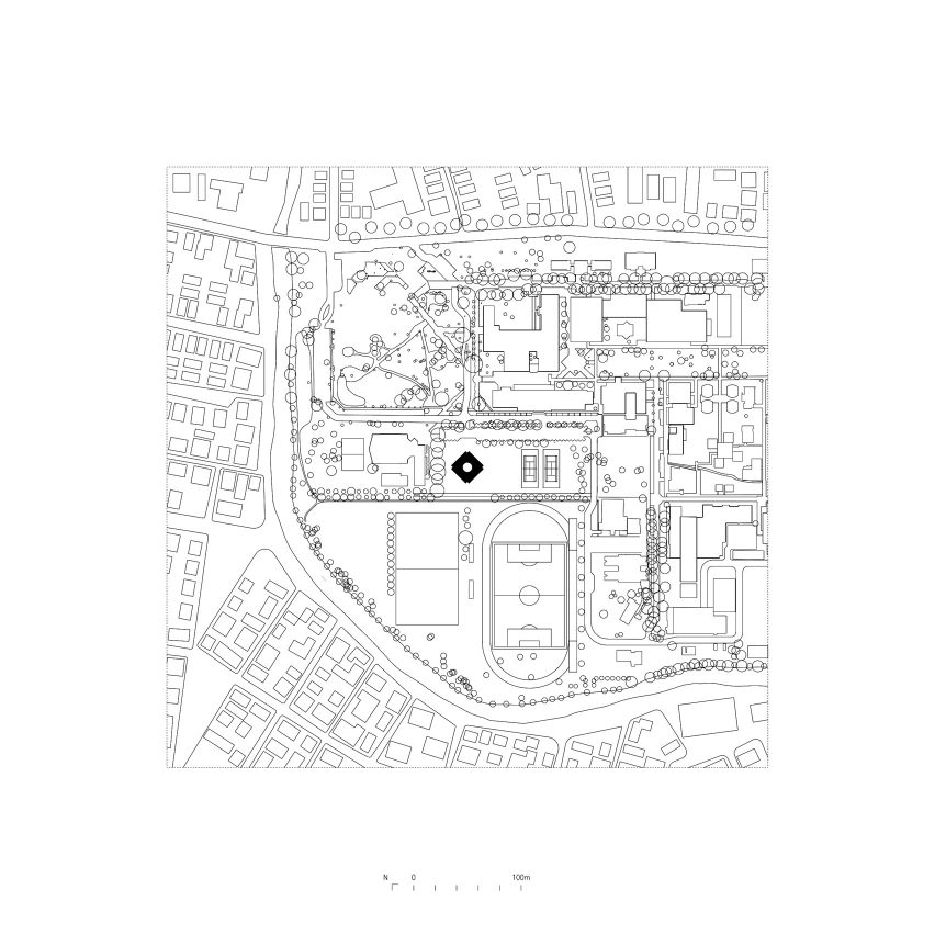Site plan of INES innovation centre by Pezo von Ellrichshausen