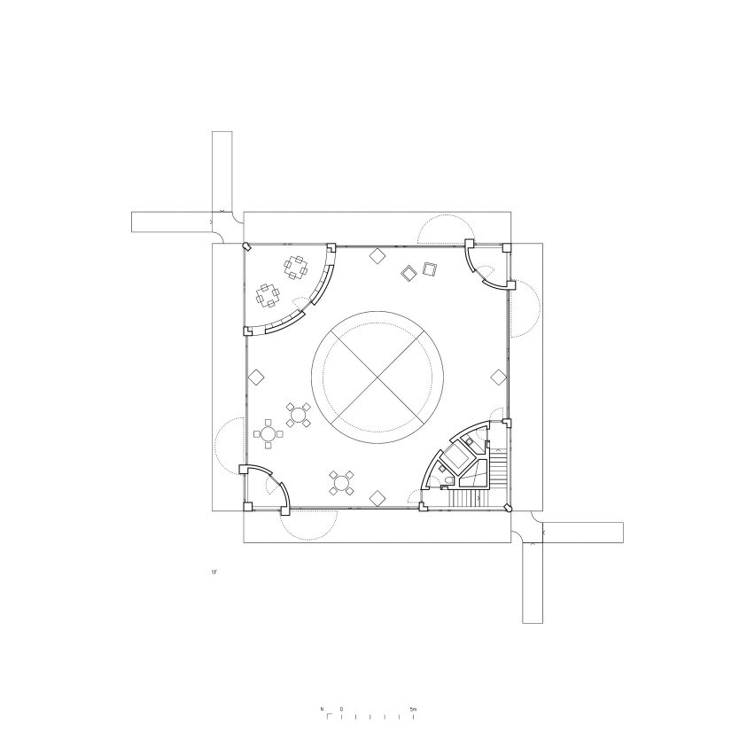 Ground floor plan of INES innovation centre by Pezo von Ellrichshausen
