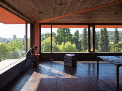 Corner rooms in INES innovation centre by Pezo von Ellrichshausen