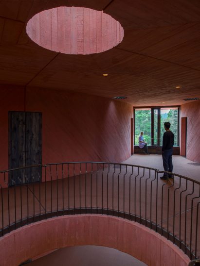 Upper level of INES innovation centre by Pezo von Ellrichshausen