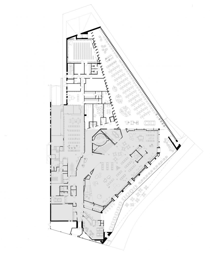 Kirkkonummi library by JKMM Architects plans