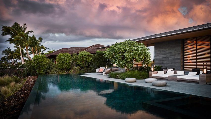 Kua Bay Residence by Walker Warner Architects has an infinity pool