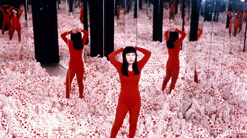 Kusama retrospective at Gropius Bau as featured in Dezeen Events Guide April
