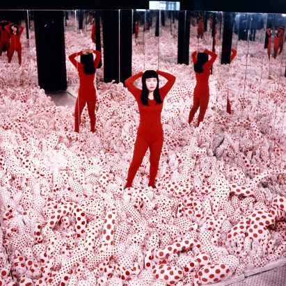 Kusama retrospective at Gropius Bau as featured in Dezeen Events Guide April
