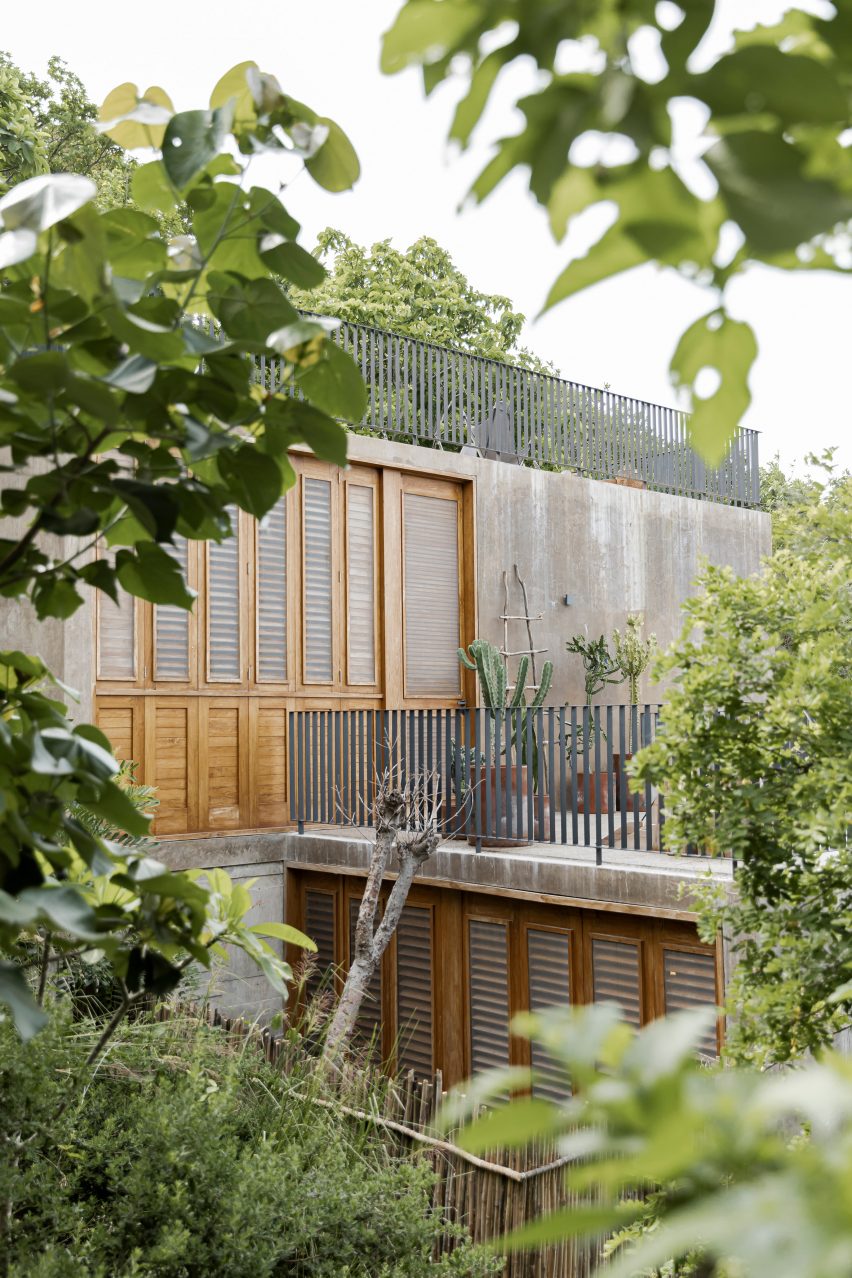 The house has a roof terrace