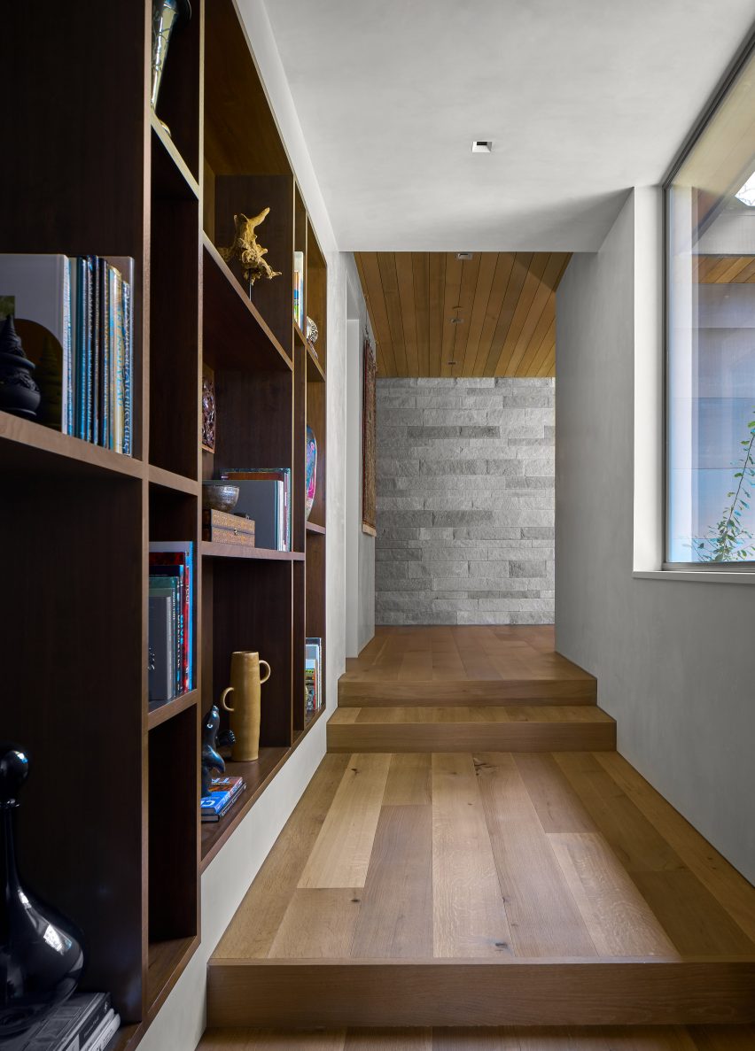 The Ski Slope Residence has white oak floors