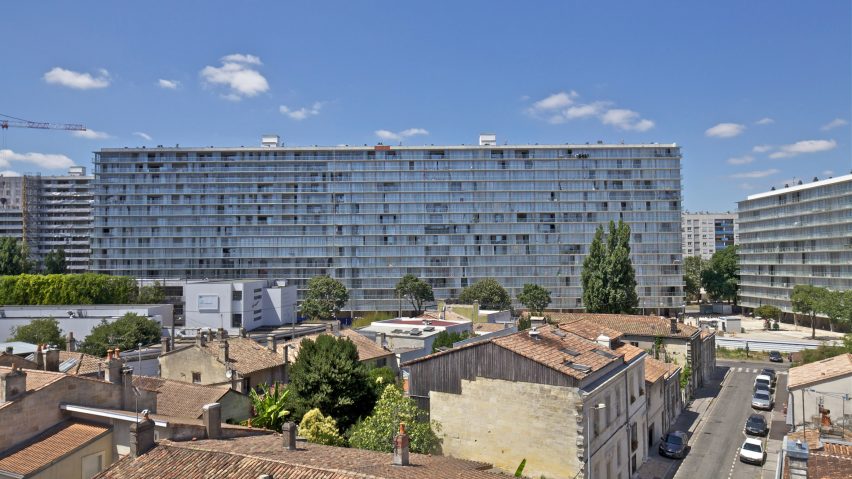 A renovated 1960s social housing block in France