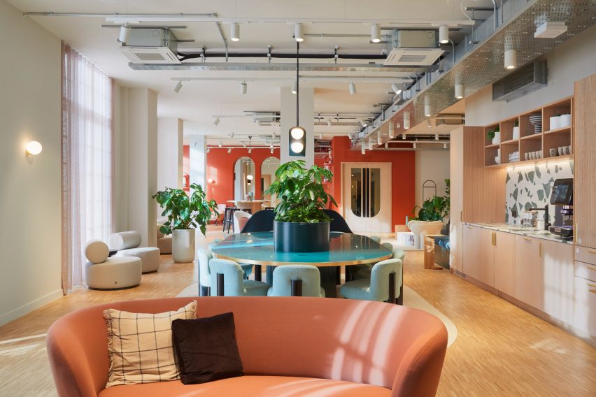 Warm colours inside the Liberty House in London