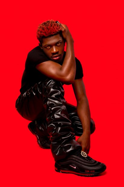 Lil Nas X wearing the Satan Shoes
