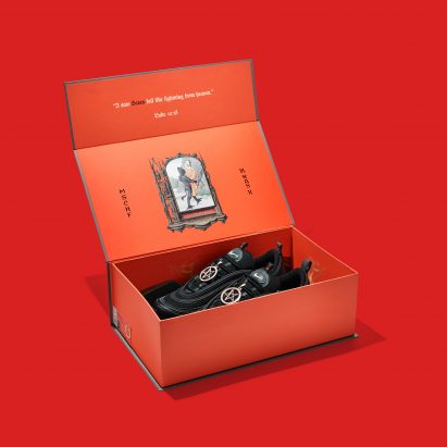 Satan Shoes in their box