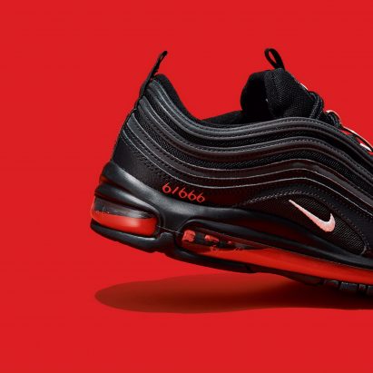 Blood and red ink in the soles of MSCHF x Lil Nas X shoes
