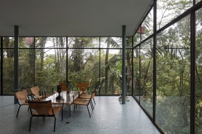 The interiors of Casa de Vidro by Lina Bo Bardi