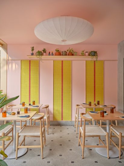 Open-air-section in Lucky Chan restaurant in Bangalore by MAIA Design Studio