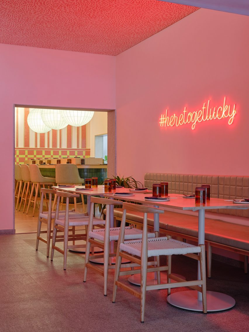 Passageway in Lucky Chan restaurant in Bangalore by MAIA Design Studio