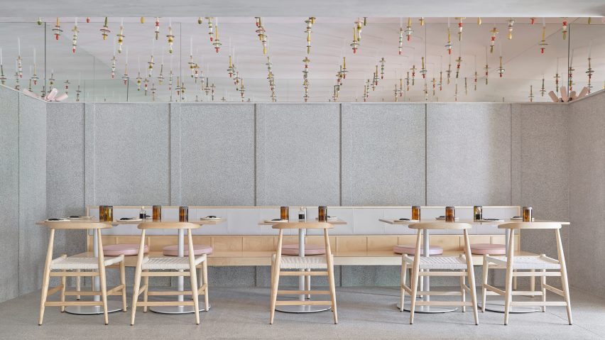 Main dining room in Lucky Chan restaurant in Bangalore by MAIA Design Studio
