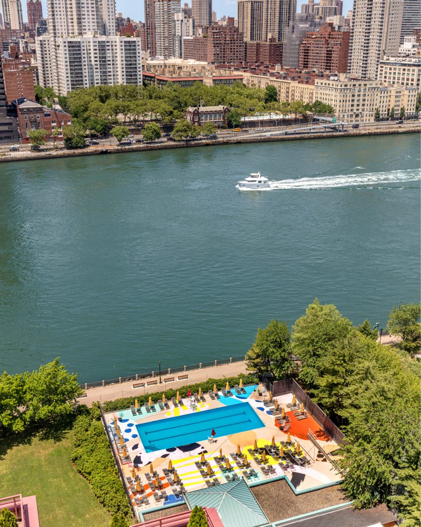 The colourfully designed Manhattan mural