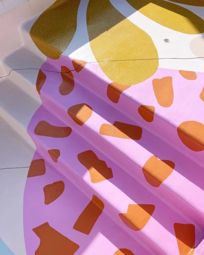 Painted details of the Marrow House pool by Alex Proba