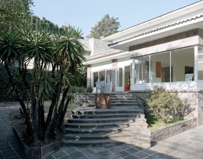 Small white Mexican house