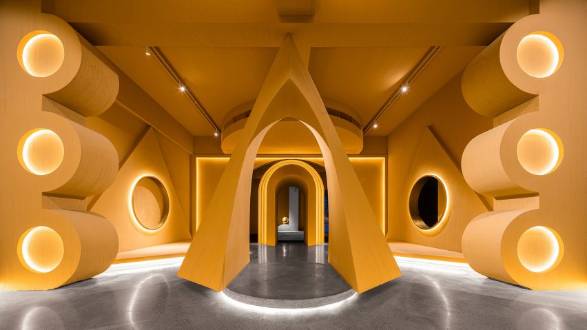 PIG Design creates Memphis-informed Ya Space! showroom in Hangzhou