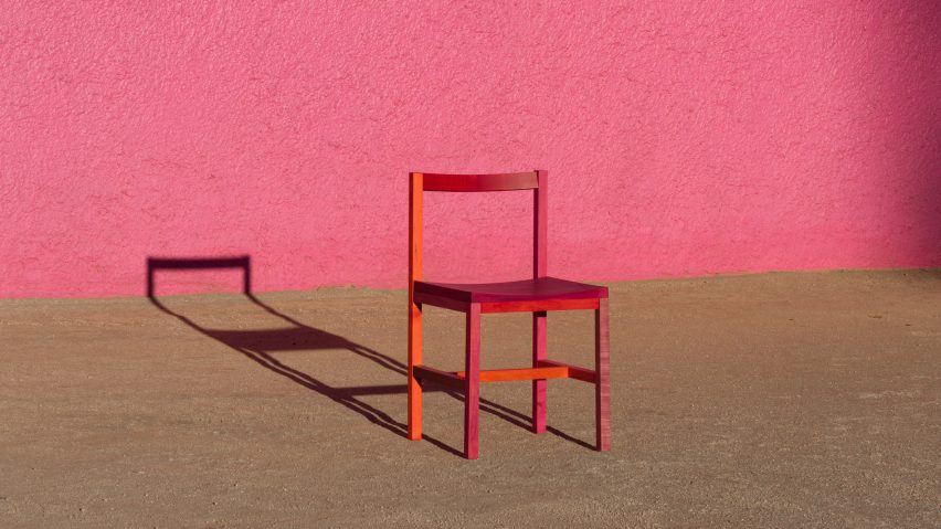 Multicoloured chair by Moisés Hernández