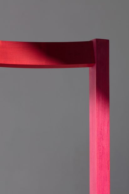 Close up of different colours created by cochineal in chair by Moisés Hernández
