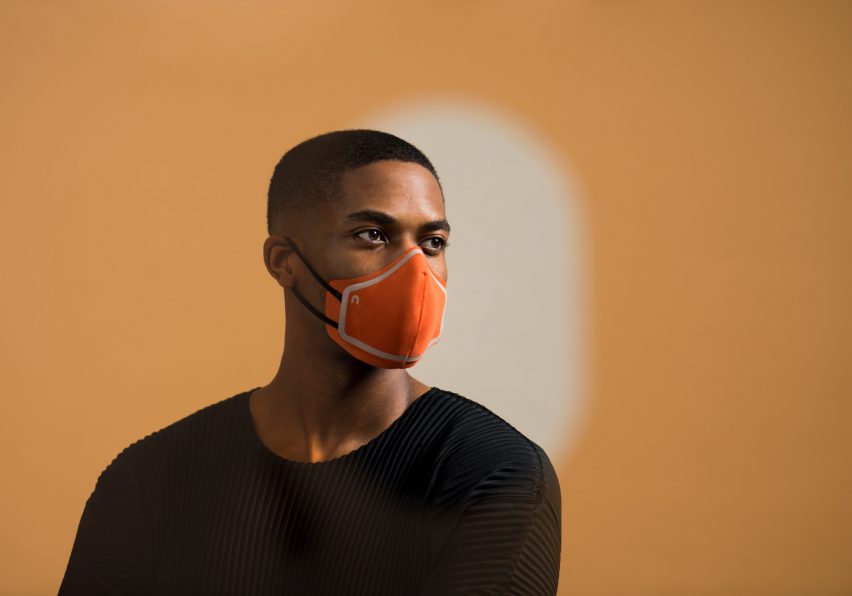 Orange face mask