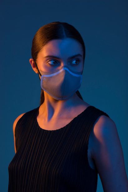 Woman in face mask