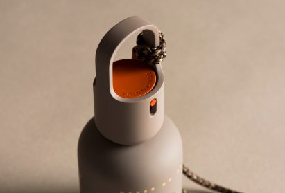 Lanyard detail on hand sanitiser