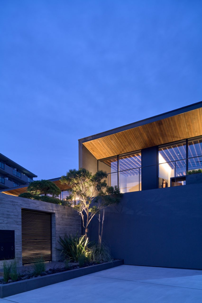 Light reflects off the veranda