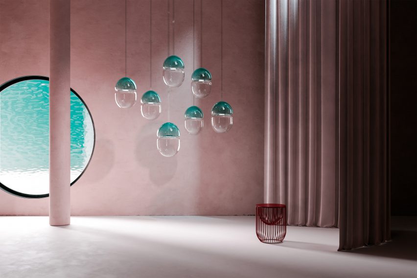 Render of the Dew & Drop light in an interior