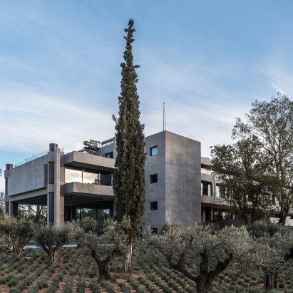A brutalist office in the suburbs of Athens