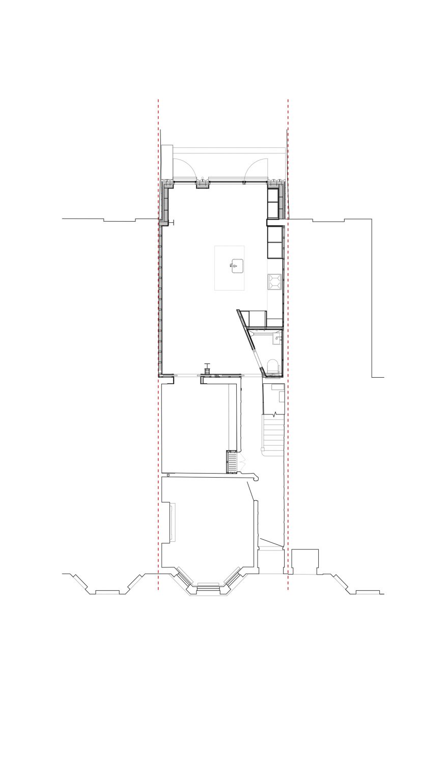 A floor plan for Overcast House by Office S&M
